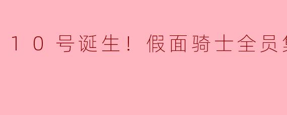 10号诞生！假面骑士全员集合！！