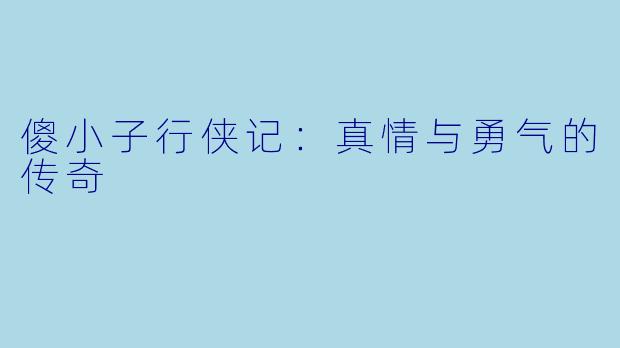 傻小子行侠记：真情与勇气的传奇