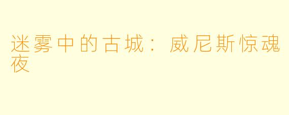 迷雾中的古城：威尼斯惊魂夜