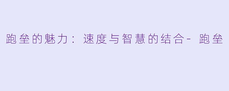 跑垒的魅力：速度与智慧的结合-跑垒