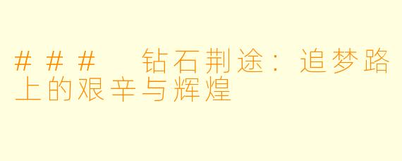 ### 钻石荆途：追梦路上的艰辛与辉煌