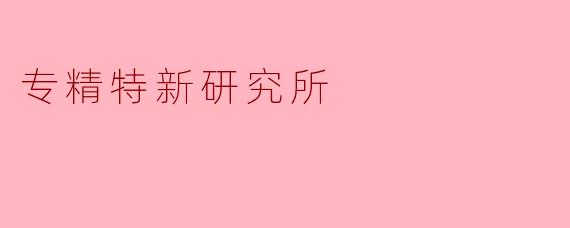 "探索专精特新研究所:推动科技与产业创新的引擎"