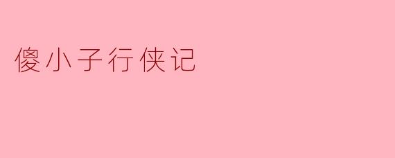 傻小子行侠记