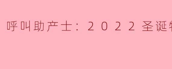 呼叫助产士：2022圣诞特别篇