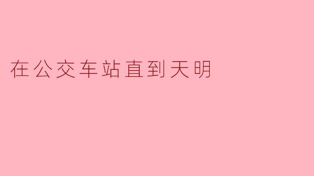 在公交车站直到天明