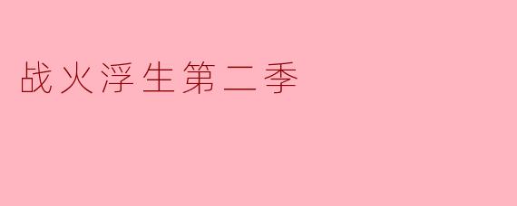 战火浮生第二季
