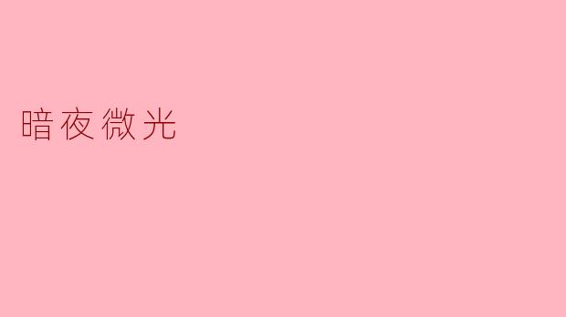 暗夜微光