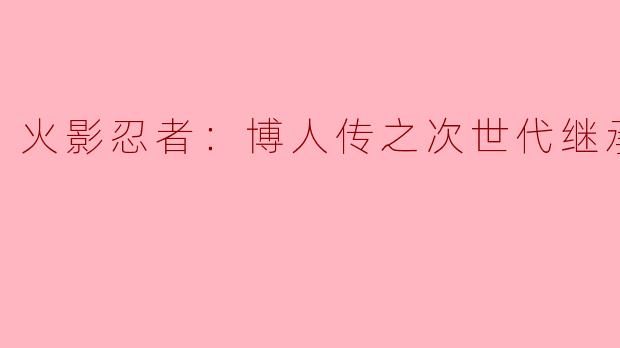 火影忍者：博人传之次世代继承者