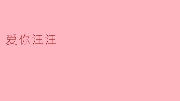 爱你汪汪