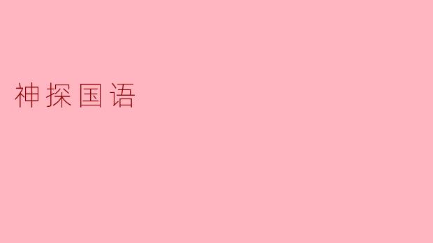 神探国语