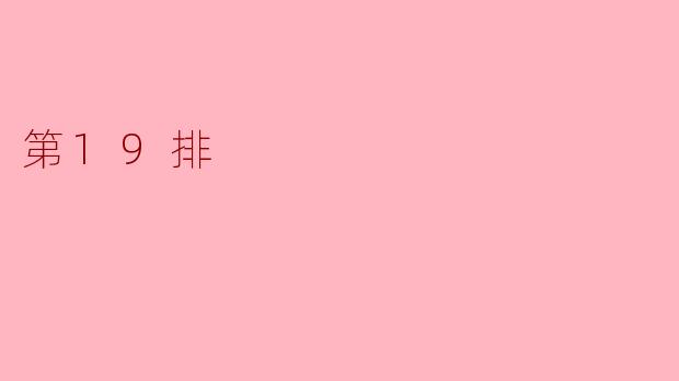 第19排