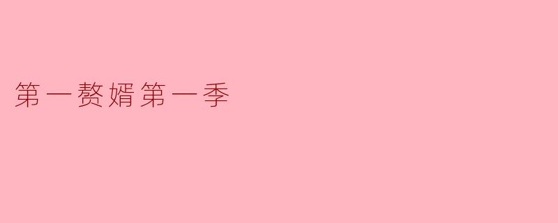 请问《第一赘婿第一季》讲述了一个怎样的故事？