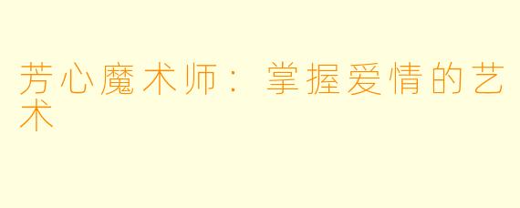芳心魔术师：掌握爱情的艺术