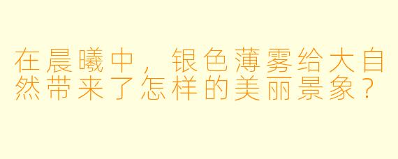 在晨曦中，银色薄雾给大自然带来了怎样的美丽景象？