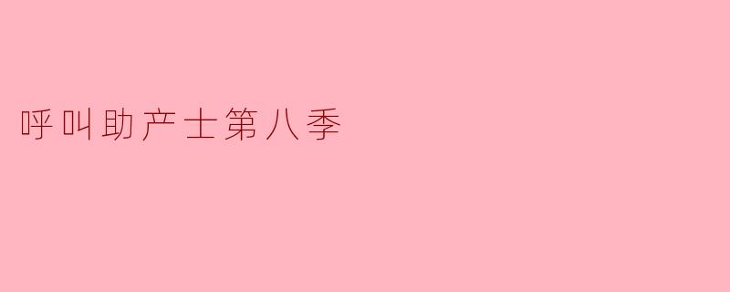 呼叫助产士第八季