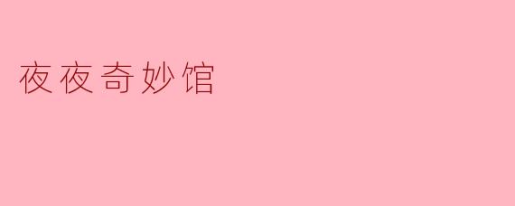 夜夜奇妙馆是什么样的地方？