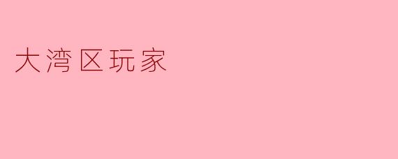 大湾区玩家