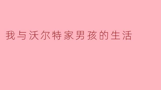 我与沃尔特家男孩的生活