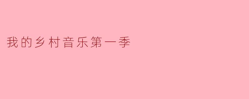 我的乡村音乐第一季