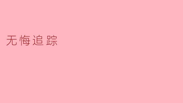 无悔追踪