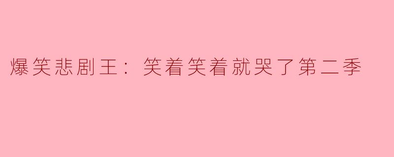 在《爆笑悲剧王：笑着笑着就哭了第二季》中，主角面临了哪些令人捧腹又感人的困境？