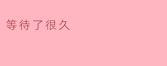 等待了很久