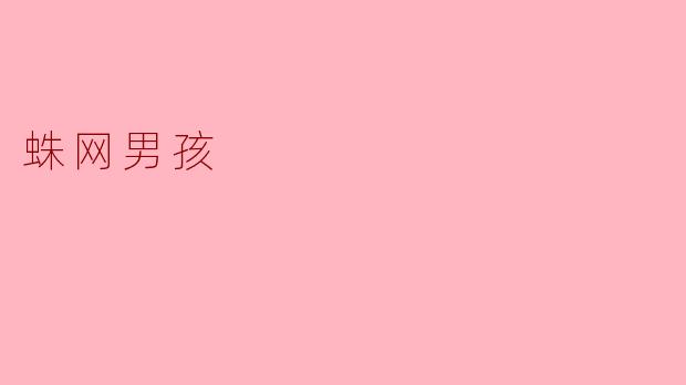 蛛网男孩:勇敢追逐梦想的成长故事