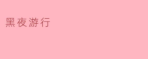 黑夜游行