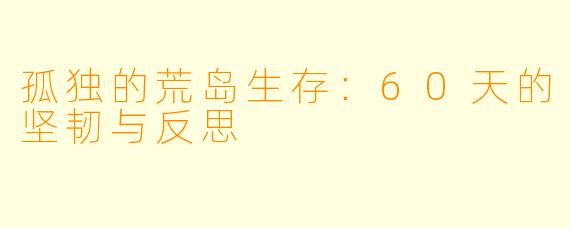 孤独的荒岛生存：60天的坚韧与反思