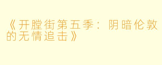《开膛街第五季：阴暗伦敦的无情追击》