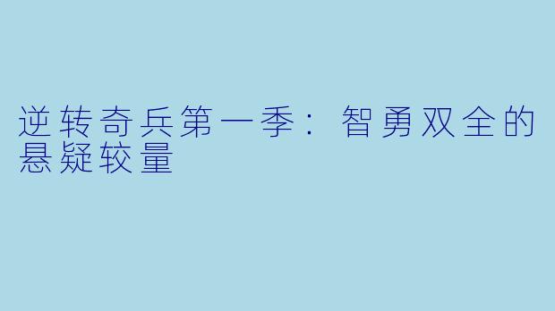 逆转奇兵第一季：智勇双全的悬疑较量