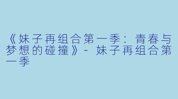 《妹子再组合第一季：青春与梦想的碰撞》-妹子再组合第一季