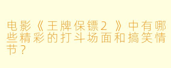 电影《王牌保镖2》中有哪些精彩的打斗场面和搞笑情节?