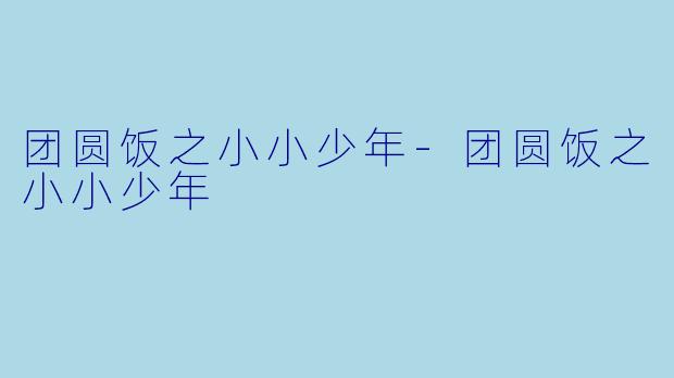 团圆饭之小小少年-团圆饭之小小少年