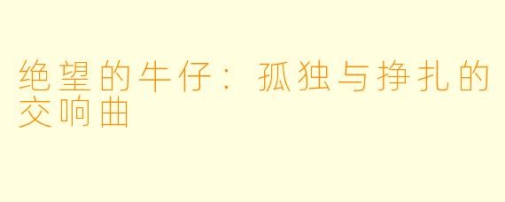 绝望的牛仔:孤独与挣扎的交响曲