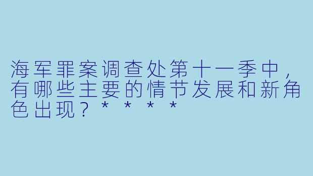 海军罪案调查处第十一季中,有哪些主要的情节发展和新角色出现?****