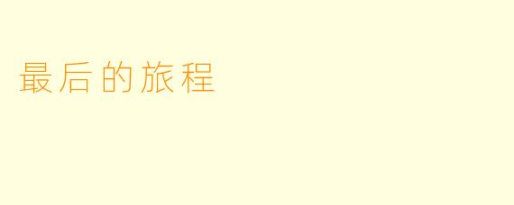 最后的旅程