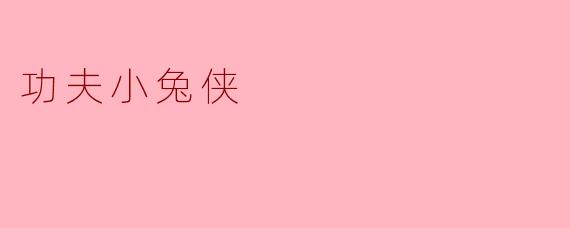 ### 功夫小兔侠的冒险之旅