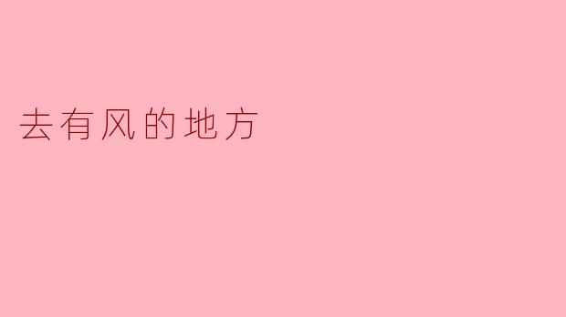 去有风的地方