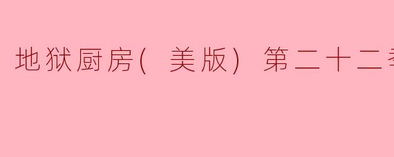 《地狱厨房（美版）第二十二季：烹饪与心理的双重挑战》