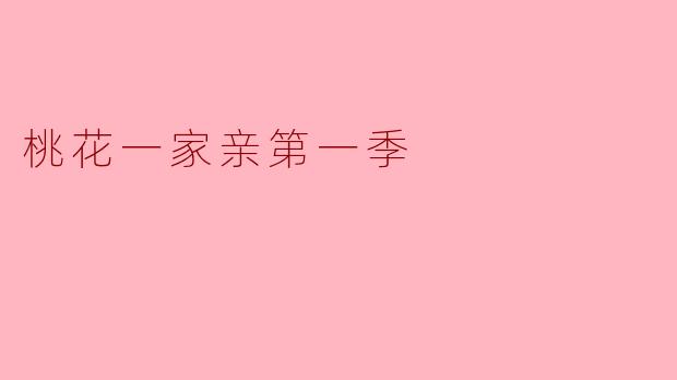 爱与团圆的旅程——《桃花一家亲第一季》观后感