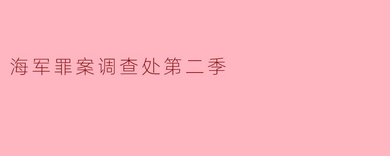 海军罪案调查处第二季