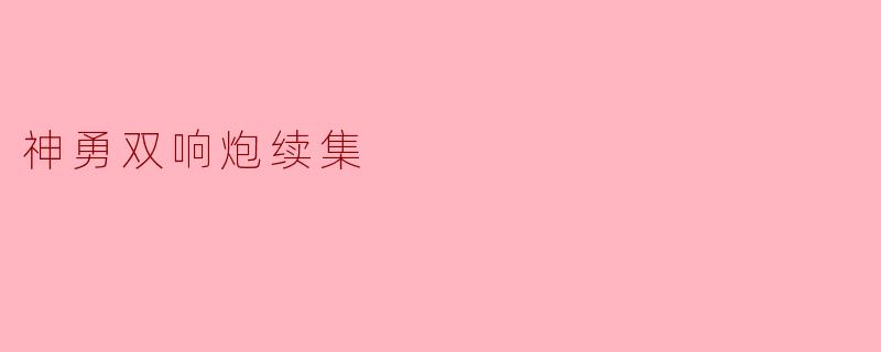 神勇双响炮续集