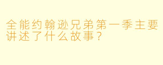 全能约翰逊兄弟第一季主要讲述了什么故事?