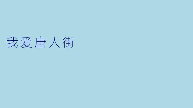我爱唐人街
