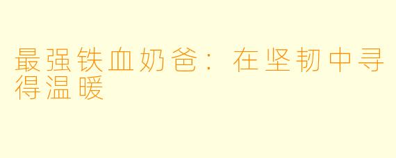 最强铁血奶爸：在坚韧中寻得温暖