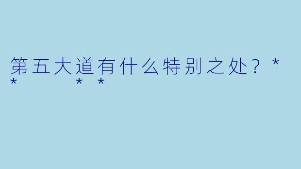 第五大道有什么特别之处?** **
