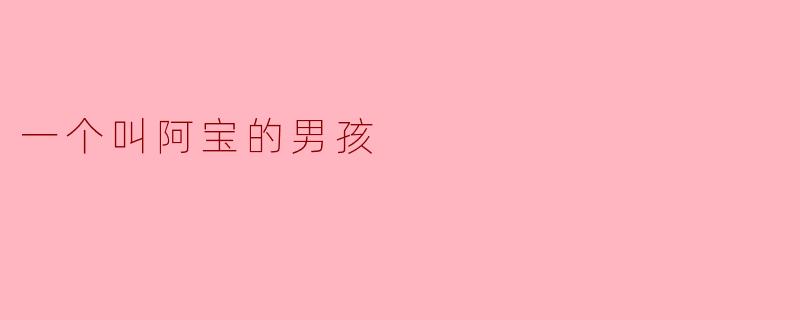 阿宝这个男孩有什么特别之处？
