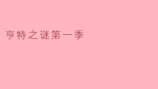 亨特之谜第一季