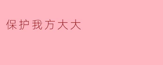 ### 保护我方大大:我们的责任与担当
